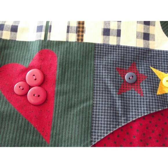 Retro Vest Womens Medium handmade Sunflower plaid Patchwork Country Primitive - Picture 9 of 9